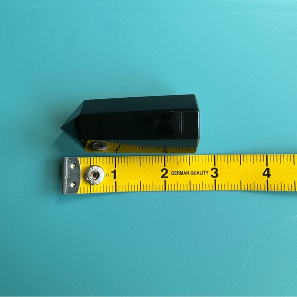 Black Obsidian Healing Crystal Wand Point Reiki Chakra Meditation 2.5” - Picture 5 of 6